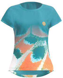 Bidi Badu Melbourne 2025 T-shirt Dames-Petrolblauw,Oranje - XS,S,M,L,XL