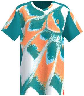 Bidi Badu Melbourne 2025 V-Neck T-shirt Heren-Petrolblauw,Oranje - XS,S,M,L,XL,XXL