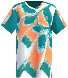 Bidi Badu Melbourne 2025 V-Neck T-shirt Jongens-Petrolblauw,Oranje - 128,140,152,164