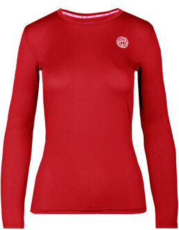 Bidi Badu Mina Tech Roundneck Longsleeve Meisjes donkerrood - 128,140,152,164