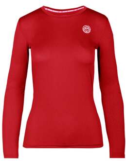 Bidi Badu Mina Tech Roundneck Longsleeve Meisjes donkerrood - 164