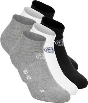 Bidi Badu No Party XXL No Show Move Tennissokken-Grijs,Zwart - 31-34,35-38,39-42,43-46,47-50