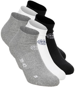 Bidi Badu No Party XXL No Show Move Tennissokken-Grijs,Zwart - 35-38