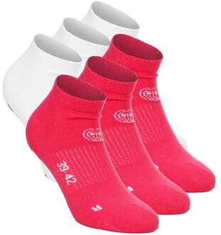 Bidi Badu No Party XXL No Show Move Tennissokken-Pink,Wit - 35-38