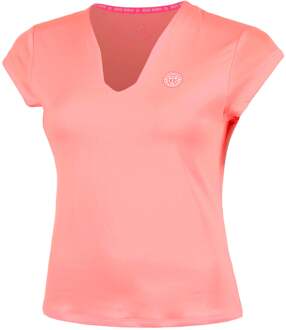 Bidi Badu Out of Control V-Neck T-shirt Dames-pink, wit roze - XS