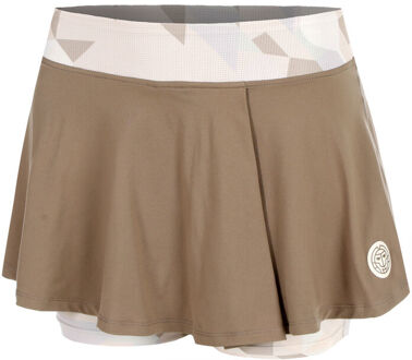 Bidi Badu Paris 2025 Printed Wavy Rok Dames-Bruin,Beige - XS,S,L