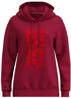 Bidi Badu Protected Leafs Chill Sweater Met Capuchon Dames-Wijnrood - XS