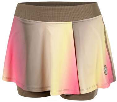 Bidi Badu Spectrum Printed Wavy Rok Dames-Bruin,Geel - XS