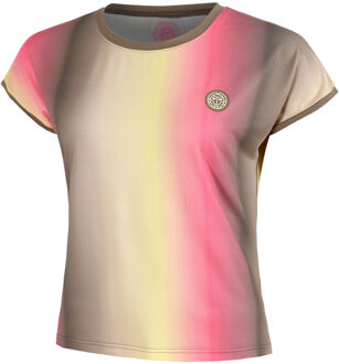 Bidi Badu Spectrum T-shirt Dames-Bruin,Geel - XS,S,M