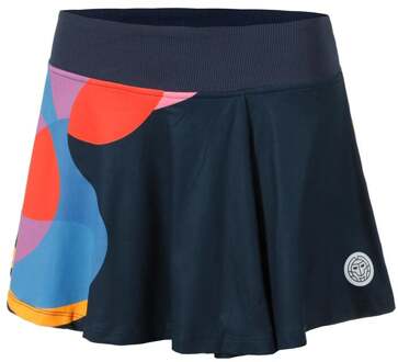 Bidi Badu Twiggy Printed Wavy Rok Dames-Donkerblauw,Veelkleurig - XS