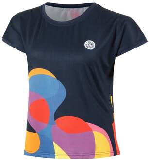 Bidi Badu Twiggy T-shirt Dames-Donkerblauw,Veelkleurig - S