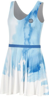 Bidi Badu Watercolour Jurk Dames-Wit,Blauw - XL