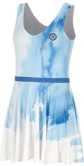 Bidi Badu Watercolour Jurk Dames-Wit,Blauw - XS