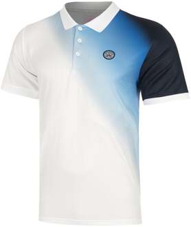 Bidi Badu Watercolour Polo Heren-Wit,Blauw - S,XXL