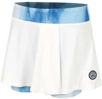 Bidi Badu Watercolour Printed Wavy Rok Dames-Wit,Blauw - XL