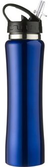 Bidon/drinkfles met buigbare drinktuit - Blauw - 500 ml - RVS - Sportfles - Waterfles
