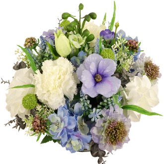 Biedermeier Ø 32 cm Blauw paars wit