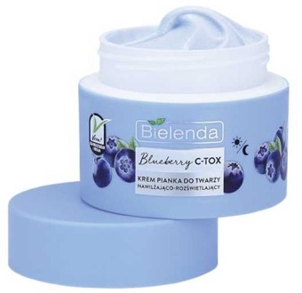 Bielenda C-Tox Blueberry  crème mousse, dag- en nachtcrème ,  voor droge, doffe huid, vegan,  40g