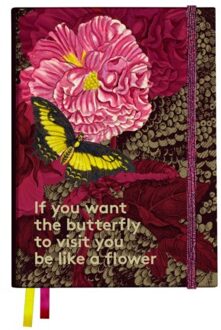 Bien moves notitieboekje, rijksmuseum collection - butterfly & flowers sibylla merian