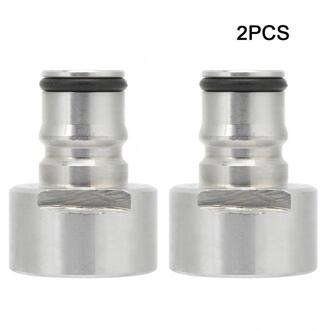 Bier 2 Stuks Rvs Ball Lock Tapkop Adapter Bal Lock Quick Disconnect Conversie Kit Voor Thuis Brouwen G5 /8in Bier
