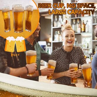 Bier Borrelglas Super Schoener Aparte Bier Glazen Mok Cup 4 Deel Grote Capaciteit Glas Thuis Bar Party Drinkware Accessoires klein