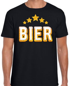 BIER drank fun t-shirt zwart voor heren XL