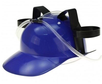 Bier drink helmen blauw - drankspel helm