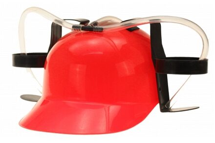 Bier drink helmen rood - drankspel helm