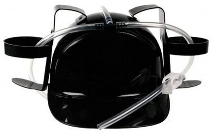 Bier drink helmen zwart - drankspel helm