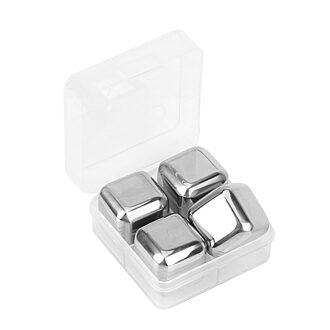 Bier Drinken Quick Bevroren Ijs Steen Rode Wijn Koelers Herbruikbare Chilling Stones voor Whiskey Wijn Rvs Ice Cubes 4stk