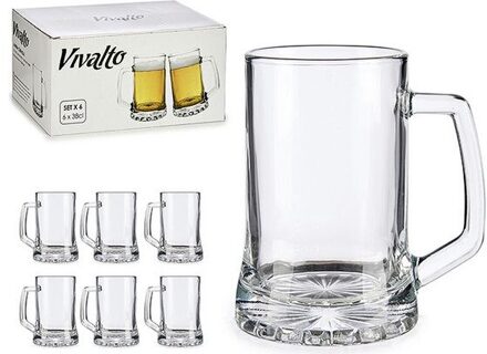 Bier Mok Vivalto Kristal (6 Stuks) (8,5X13X12 Cm)