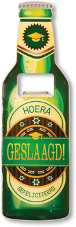 Bier opener Hoera Geslaagd Multikleur - Print