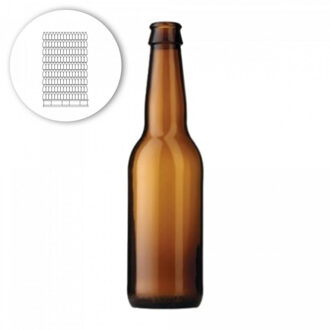 Bierfles Longneck voor eenmalig gebruik 33 cl, kroonkurk 26 mm - Pallet 3249 st.