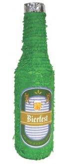 Bierfles pinata 75 cm - groen - papier - vullen met cadeaus