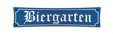 Biergarten banner slinger 180 x 40 cm Blauw