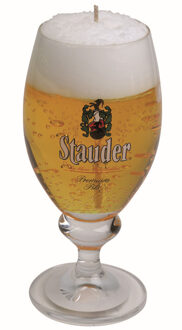 Bierglas kaars - Duits Stauder bier - H15 cm - Bierkaars cadeau