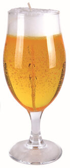 Bierglas kaars - speciaal bier - H19 cm - D6 cm - Bier gadget kaars - Vaderdag of verjaardag cadeau