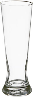 Bierglazen - 4x stuks - transparant - 370 ml - 21 cm - glazen voor bier