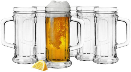 Bierglazen - Bierpullen - 6x - 500 ml - glas - Oktoberfest