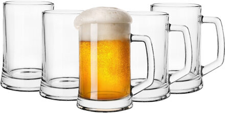 Bierglazen - Bierpullen - transparant glas - 6x stuks - 500 ml - Oktoberfest
