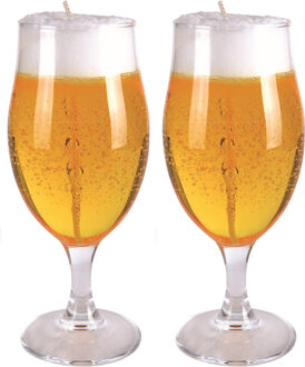 Bierkaars - 2x - bierpul - H19 cm/D6 cm - Bierglas gadget/kado
