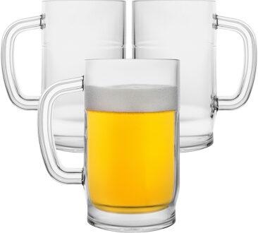 Bierpul - 12x - SAN kunststof - 50 cl - onbreekbaar - herbruikbaar - bierglazen