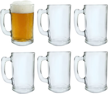 Bierpul Munich - 6x - glas - 42 cl - duits bierglas met handvat - klassiek model