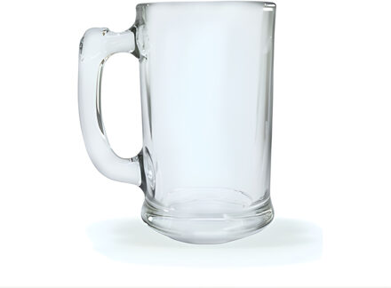 Bierpul Munich - glas - 42 cl - duits bierglas met handvat - klassiek model Transparant