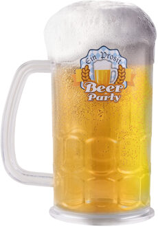 Bierpul - transparant - 500 ml - hard plastic - bierglas - halve liter - bier beker - Oktoberfest Multi