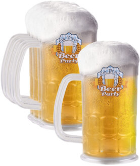 Bierpullen - 50x st - 500 ml - hard plastic - bierglas - halve liter - bier beker - Oktoberfest Multi