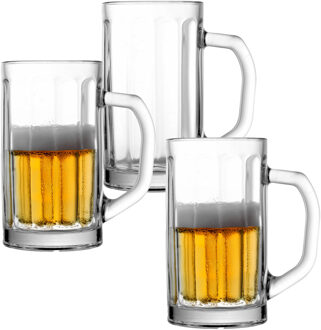 Bierpullen Nicol - 6x stuks - 0,5 liter - glas - bierglas - halve liter