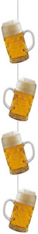 Bierslinger - 100 x 25 cm - papier - oktoberfest - bierpul - hangdecoratie