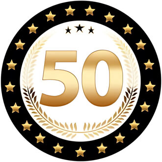 Bierviltjes 50 - 100x stuks - zwart/goud - luxe - verjaardag/jubilea - feestartikelen Multi