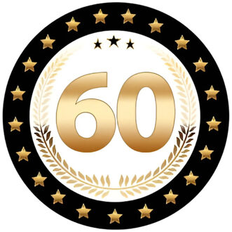 Bierviltjes 60 - 25x stuks - zwart/goud - luxe - verjaardag/jubilea - feestartikelen